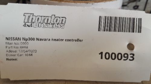 NISSAN NP300 NAVARA HEATER CONTROLLER
