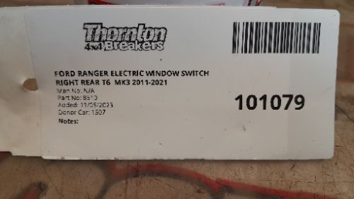 FORD RANGER ELECTRIC WINDOW SWITCH RIGHT REAR T6  MK3 2011-2021