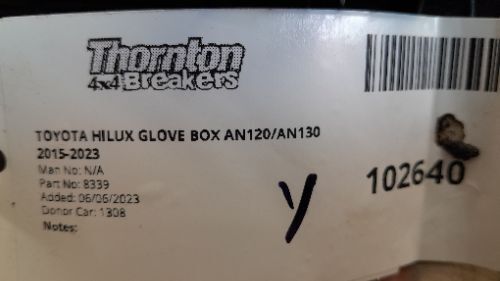TOYOTA HILUX GLOVE BOX AN120/AN130 2015-2023