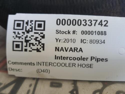 NISSAN NAVARA INTERCOOLER PIPES INLET 2.5 YD25 2010-2015