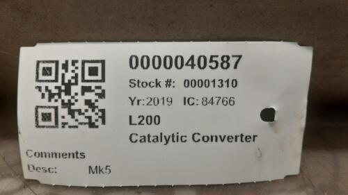 MITSUBISHI L200 CATALYTIC CONVERTER CAT 2.3 4N14 2020-2023