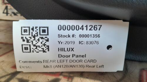 TOYOTA HILUX DOOR PANEL REAR LEFT AN120/AN130 MK8 2015-2019